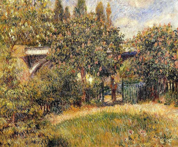 Pierre-Auguste Renoir Le Pont du chemin de fer a Chatou oil painting picture